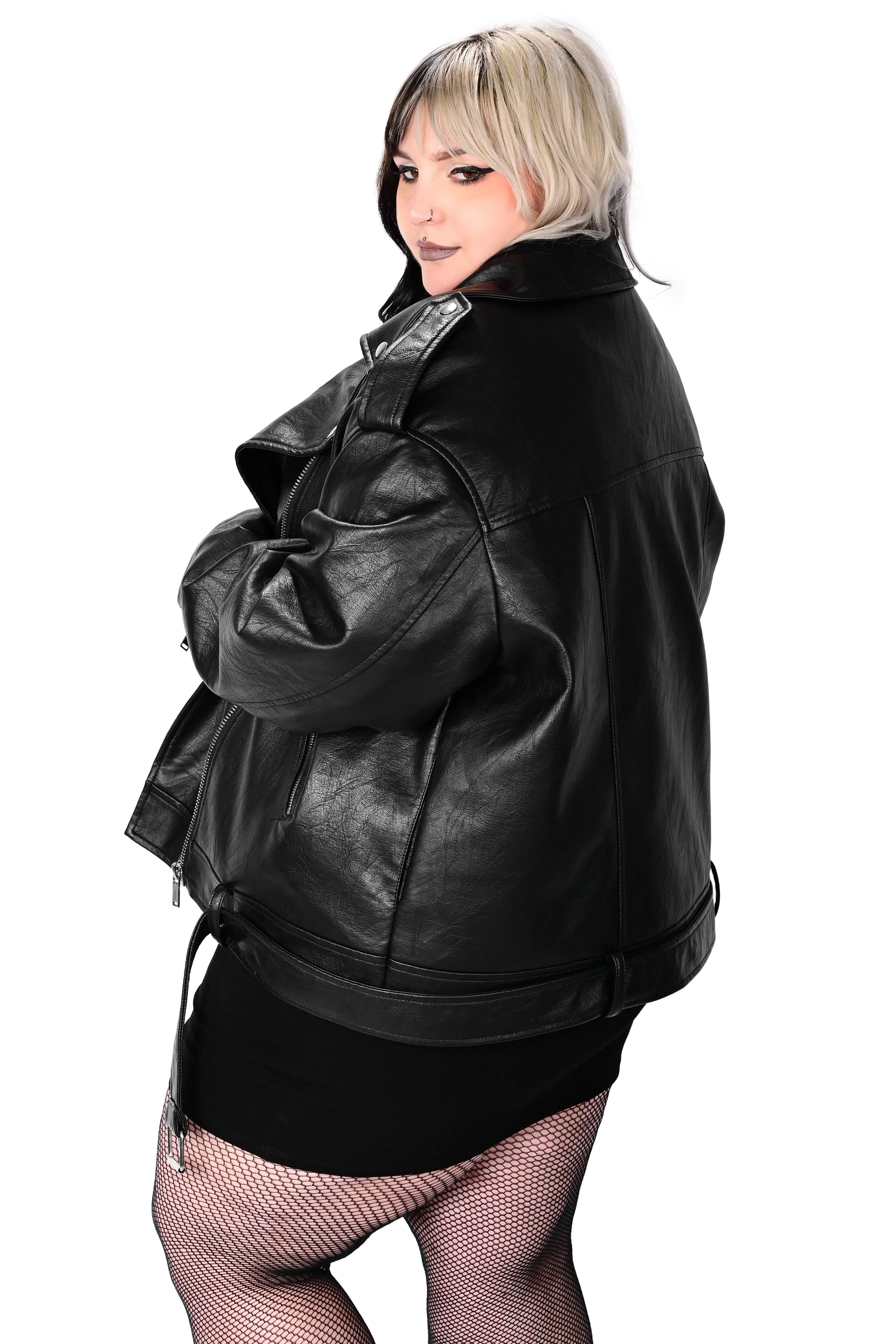 Oversized Unisex Moto Jacket