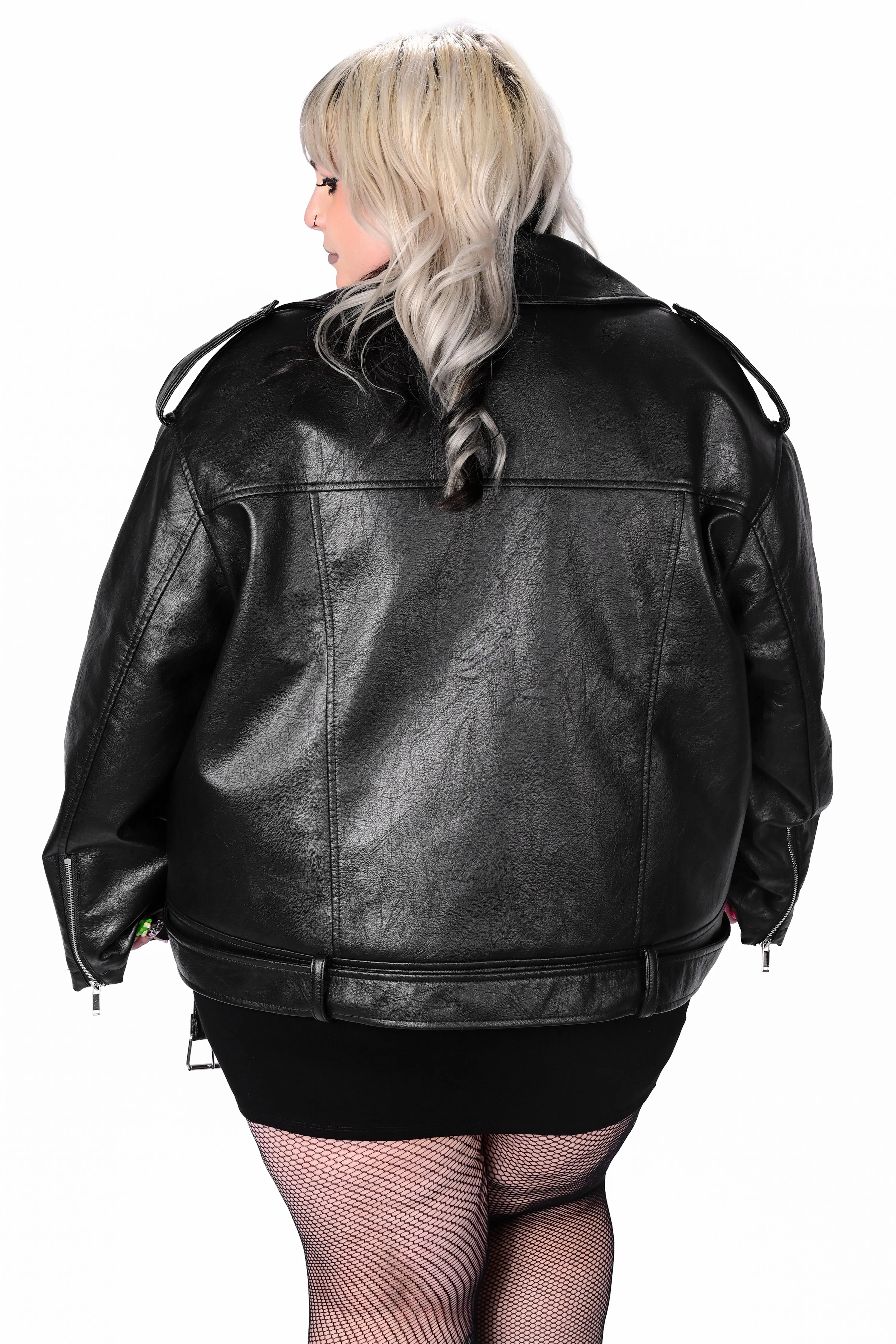 Oversized Unisex Moto Jacket