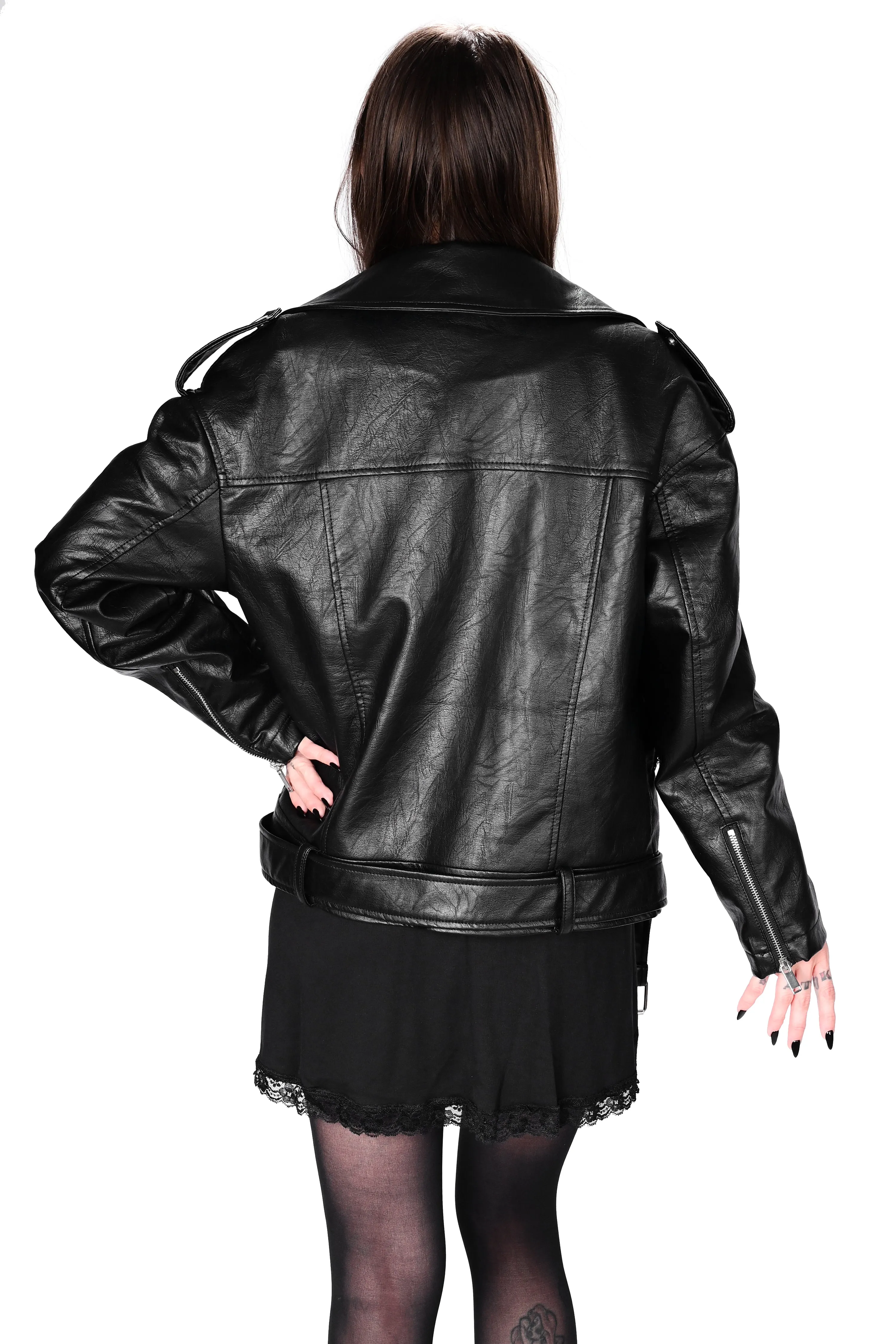 Oversized Unisex Moto Jacket