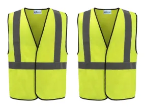 Pack Of 2 Reflective Safety Jacket - Yellow