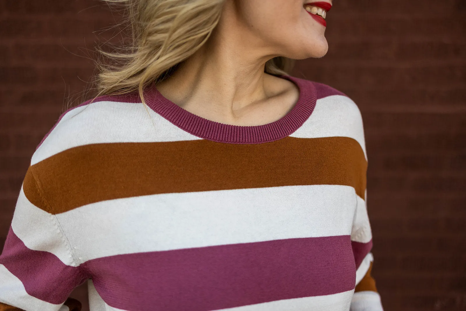 palmer sweater in deep mauve