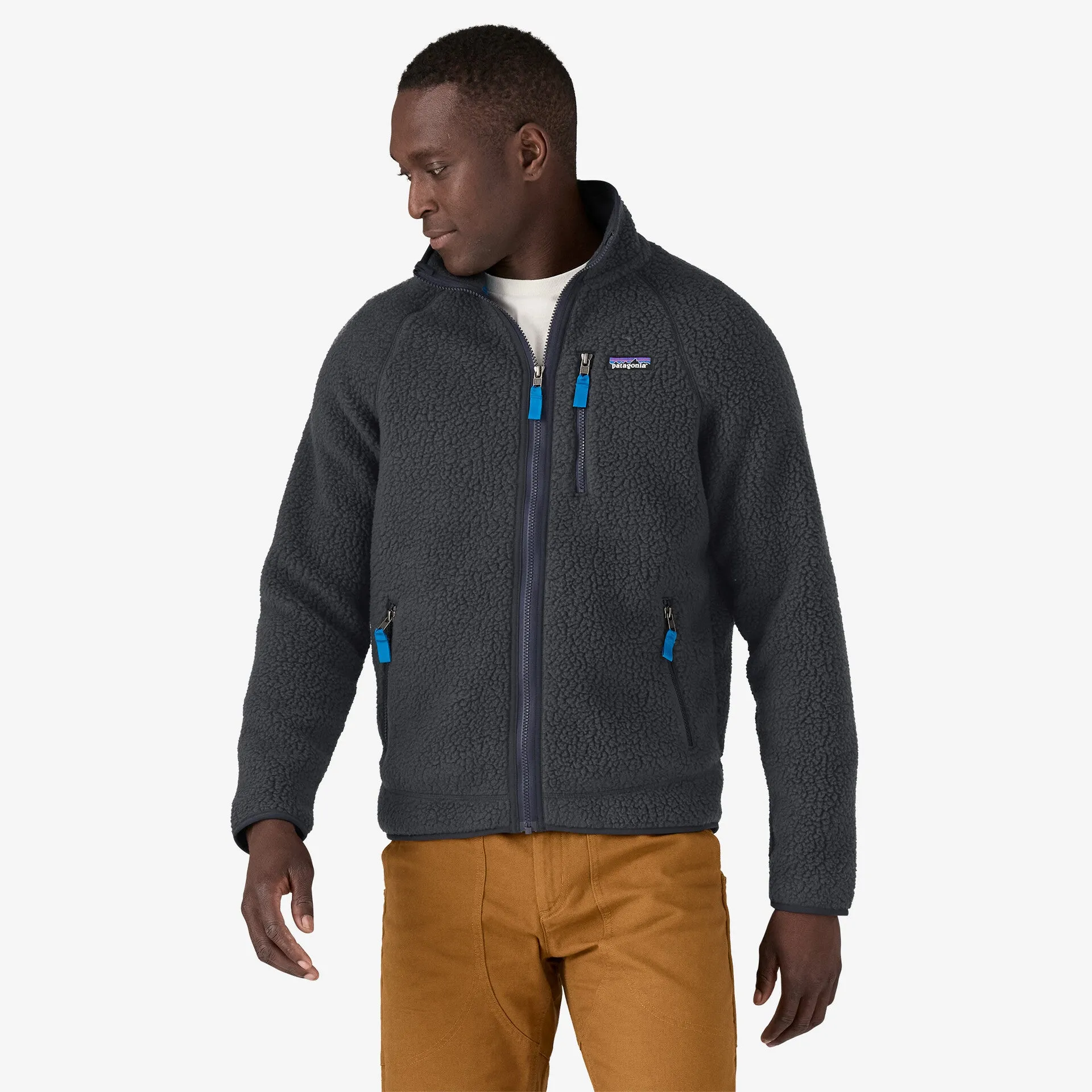 Patagonia Mens's Retro-Pile Fleece Jacket Pitch Blue