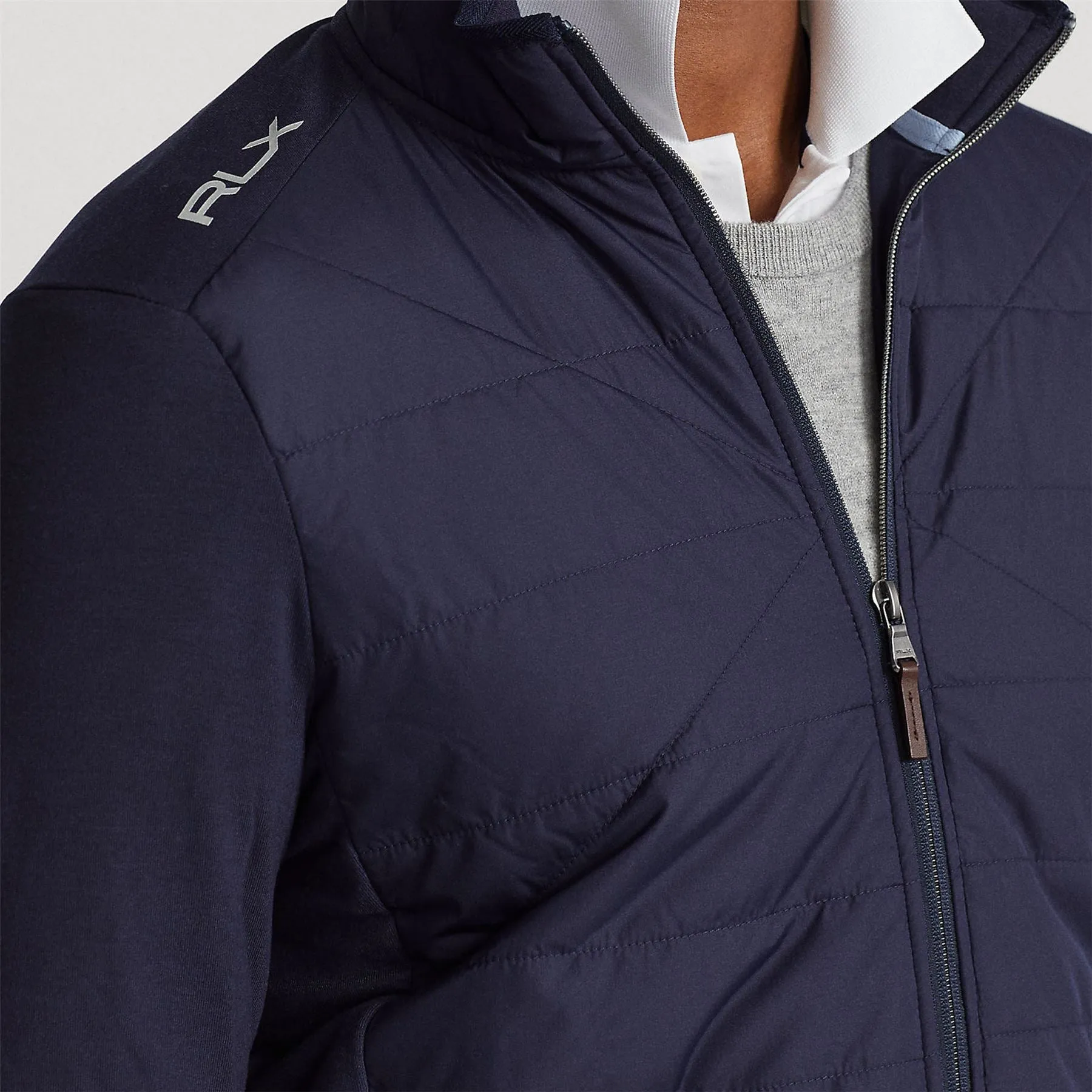 Performance Wool Quilted FZ Jacket Refined Navy - AW23