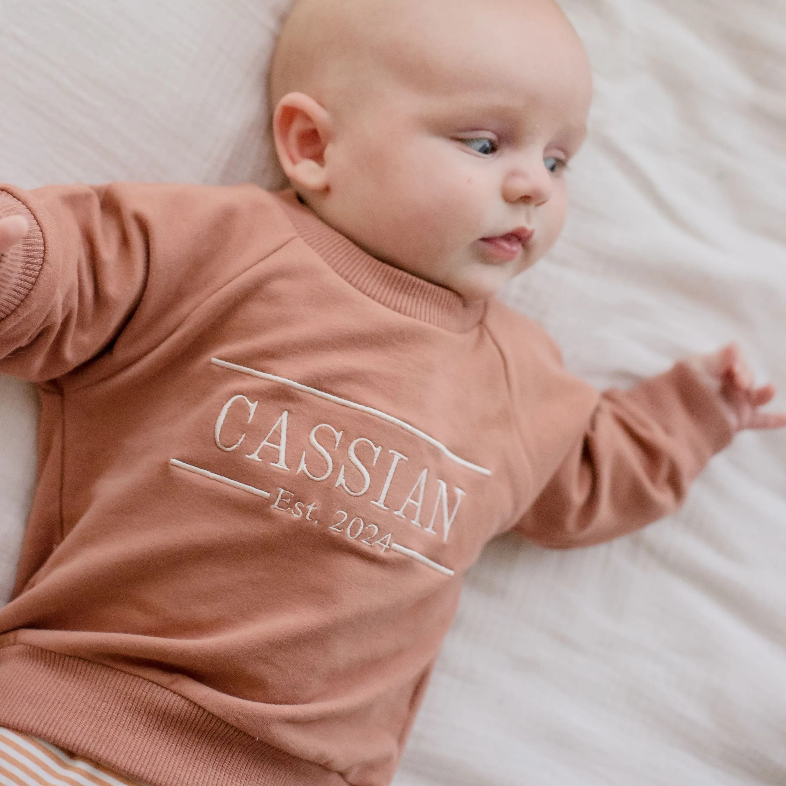 Personalised Name and EST Baby and Toddler Crewnecks