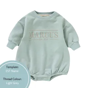 Personalised Name and EST Baby and Toddler Rompers