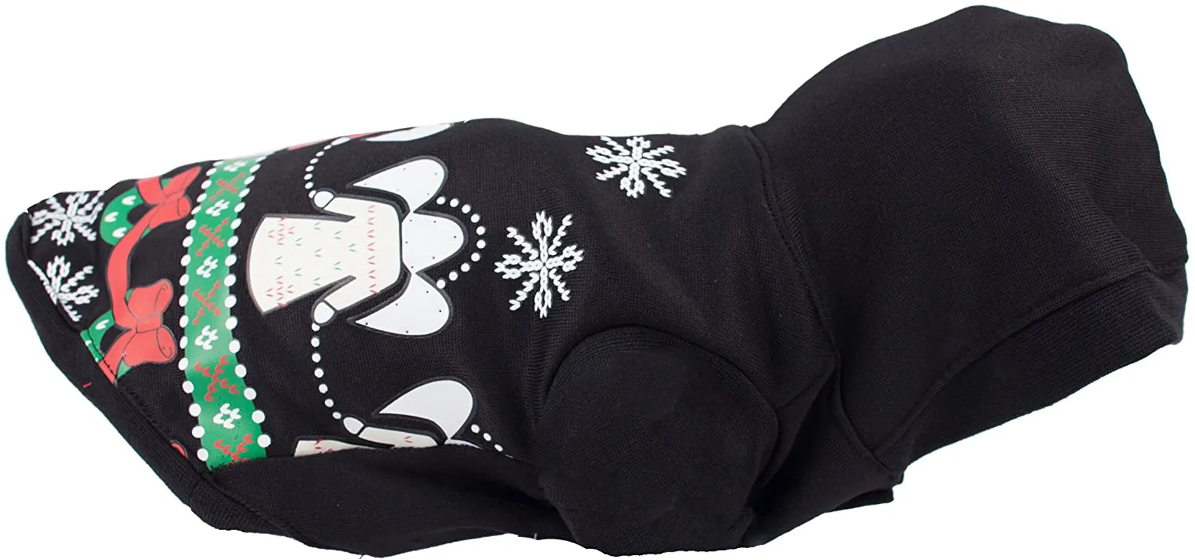 PET LIFE 'Festive Holidays' LED Lighting Fashion Designer Holiday Pet Dog Costume Sweater Hoodie w/ Included Batteries, Small, Black