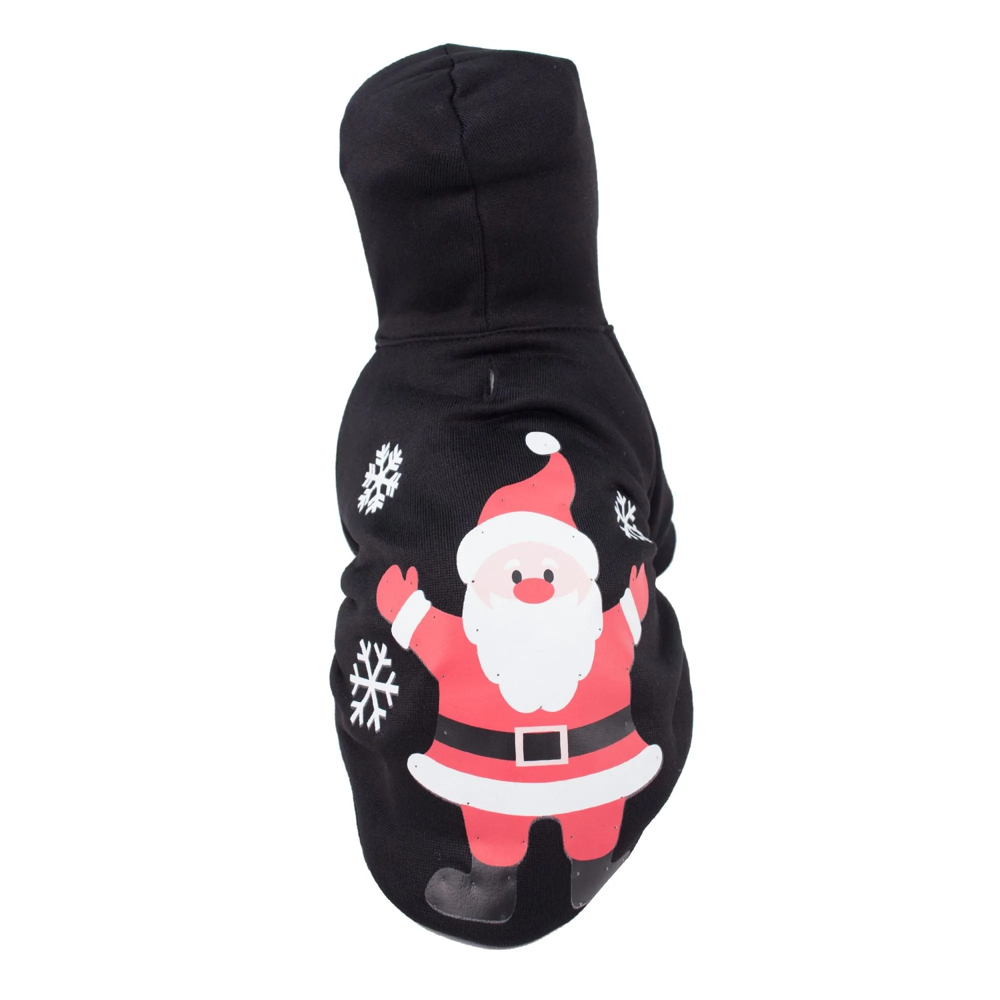 Pet Life - LED Lit Juggling Santa Holiday Hooded Sweater Costume for Small Dogs