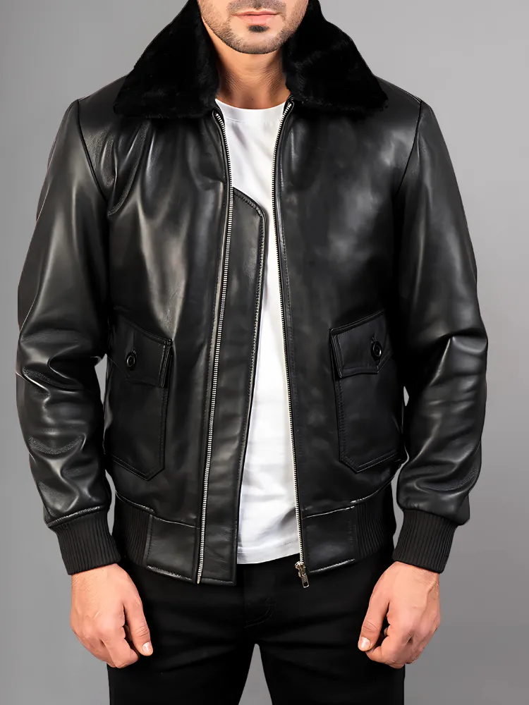 PHARRELL WILLIAMS BOMBER LEATHER JACKET