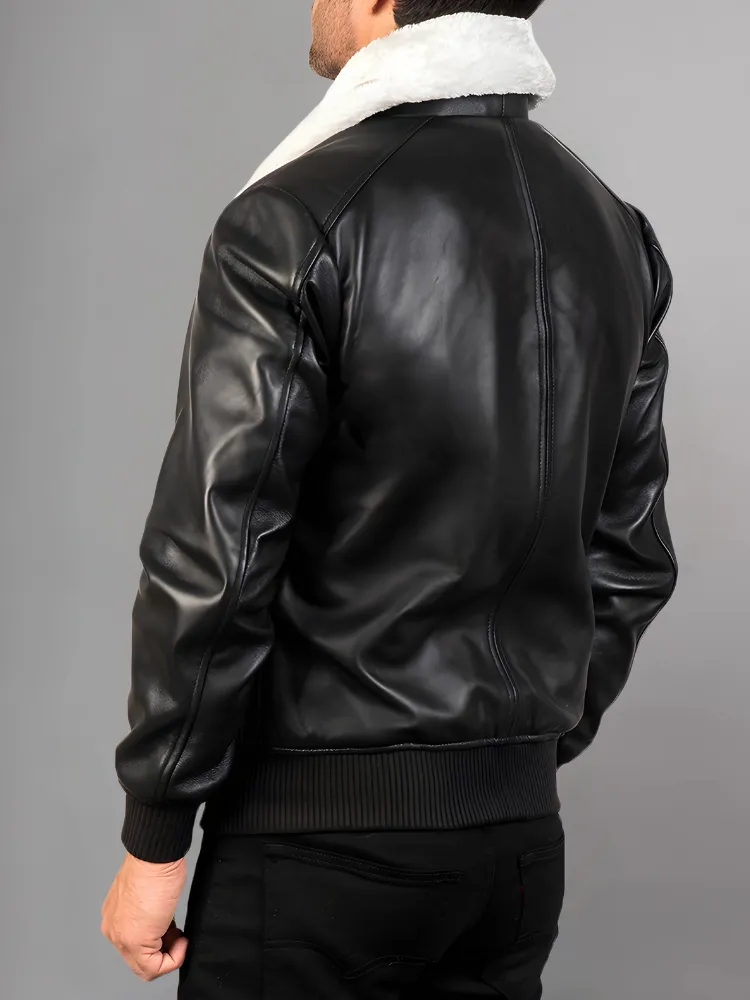 PHARRELL WILLIAMS BOMBER LEATHER JACKET