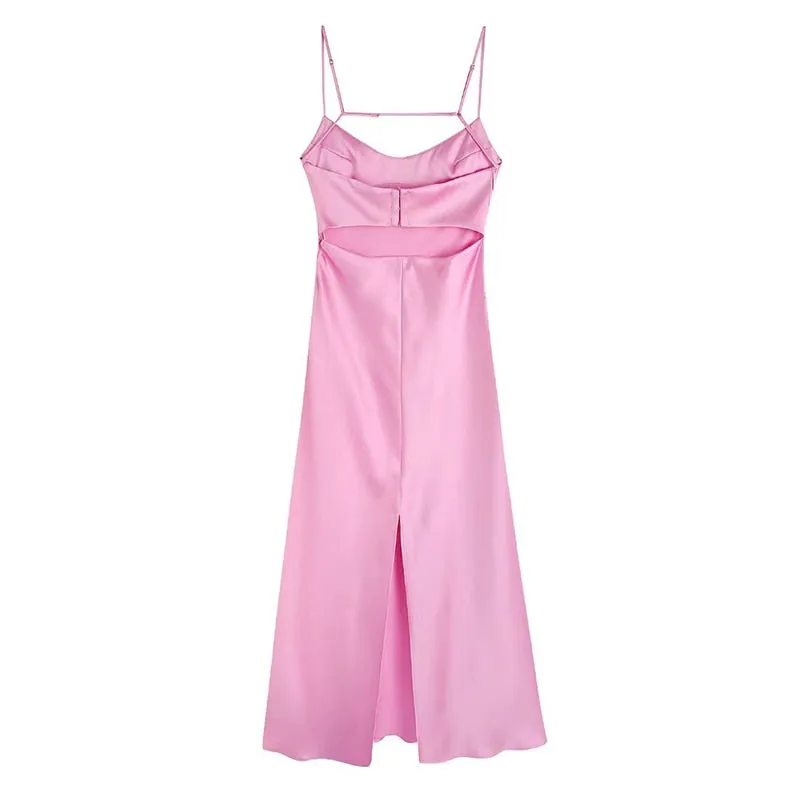 Pink Me Satin Dress