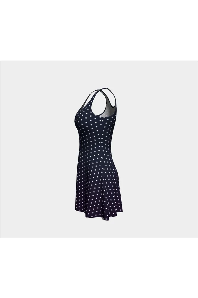 Plum Polka Dot Flare Dress