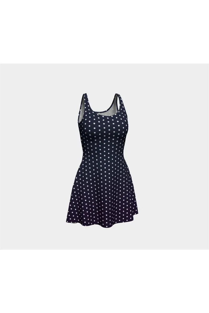 Plum Polka Dot Flare Dress