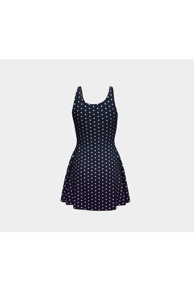 Plum Polka Dot Flare Dress