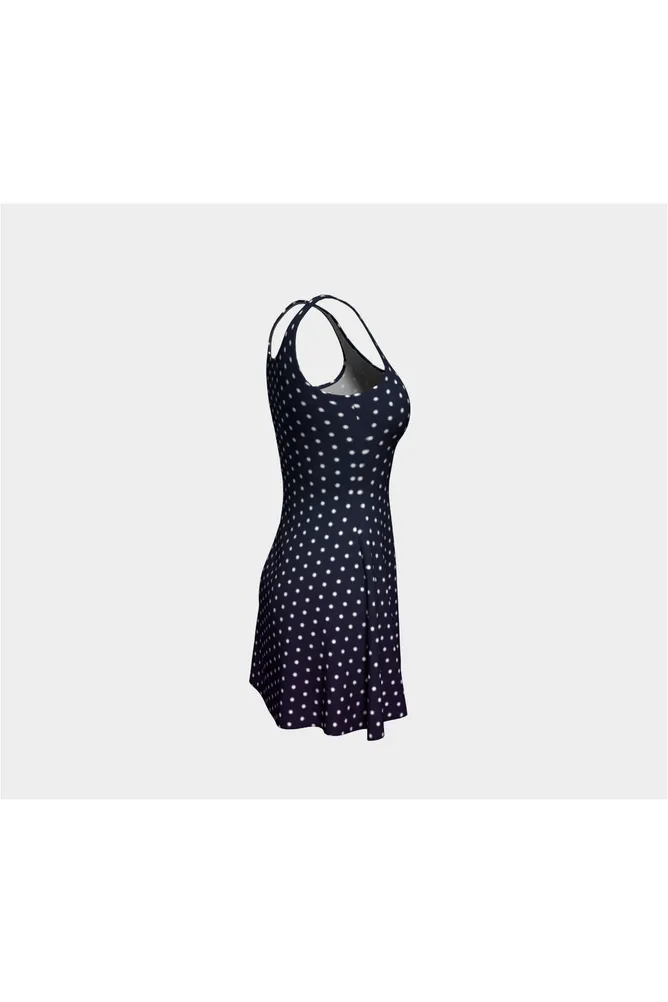 Plum Polka Dot Flare Dress