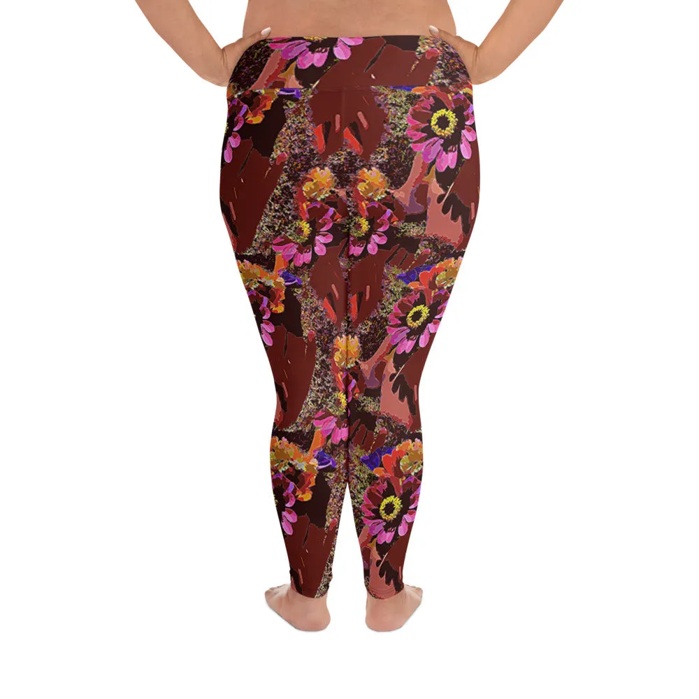 Plus Size Leggings Handful of Flowers