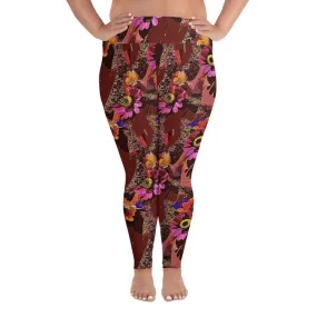 Plus Size Leggings Handful of Flowers