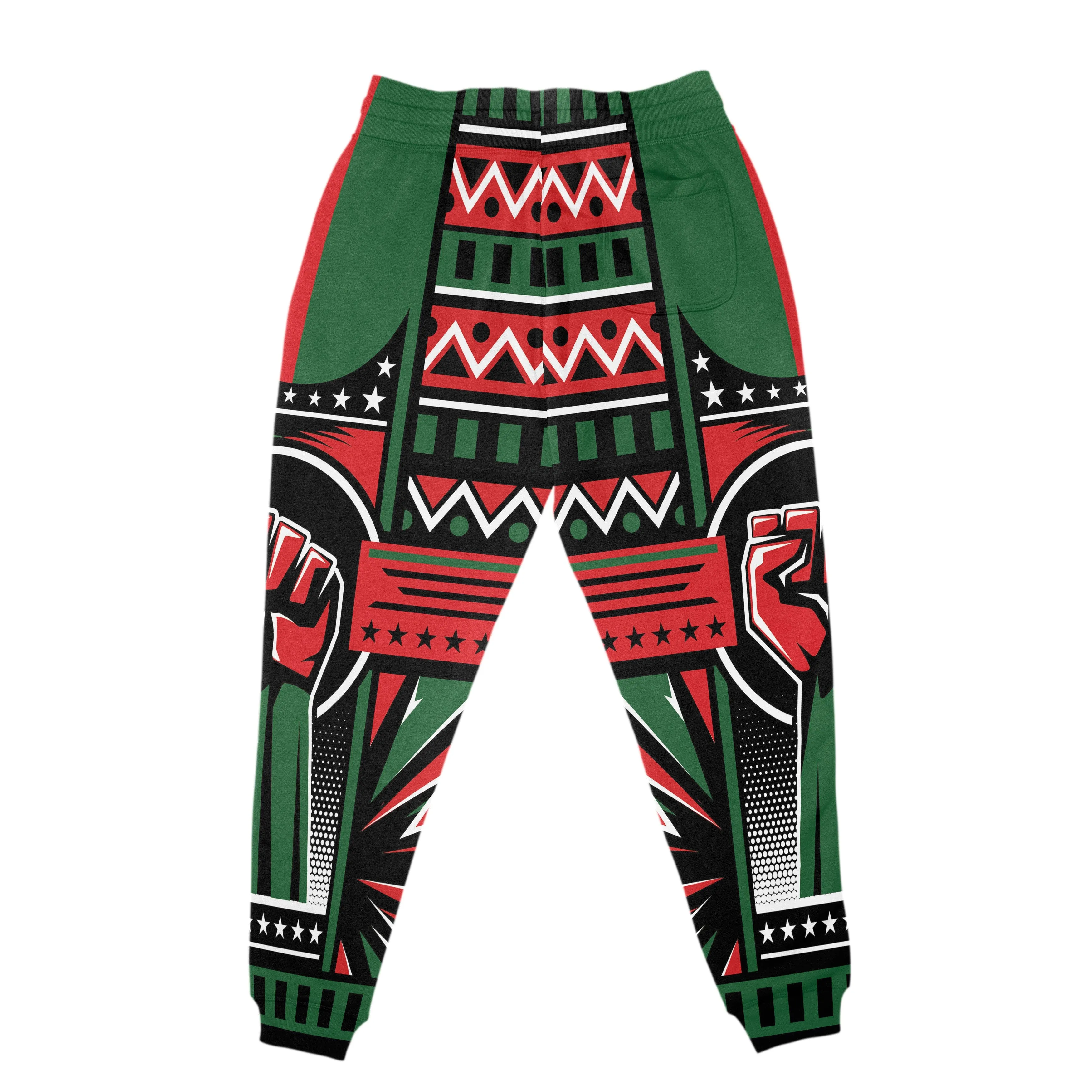 Power Fist And Patterns In Pan African Colors All-over Hoodie And Joggers Set