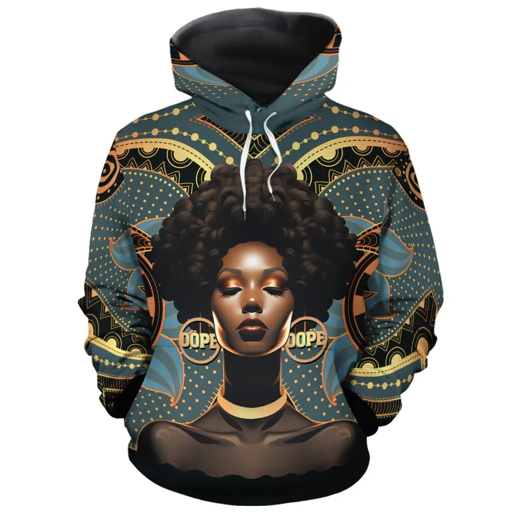 Powerful Woman in Patterns All-over Hoodie And Joggers Set