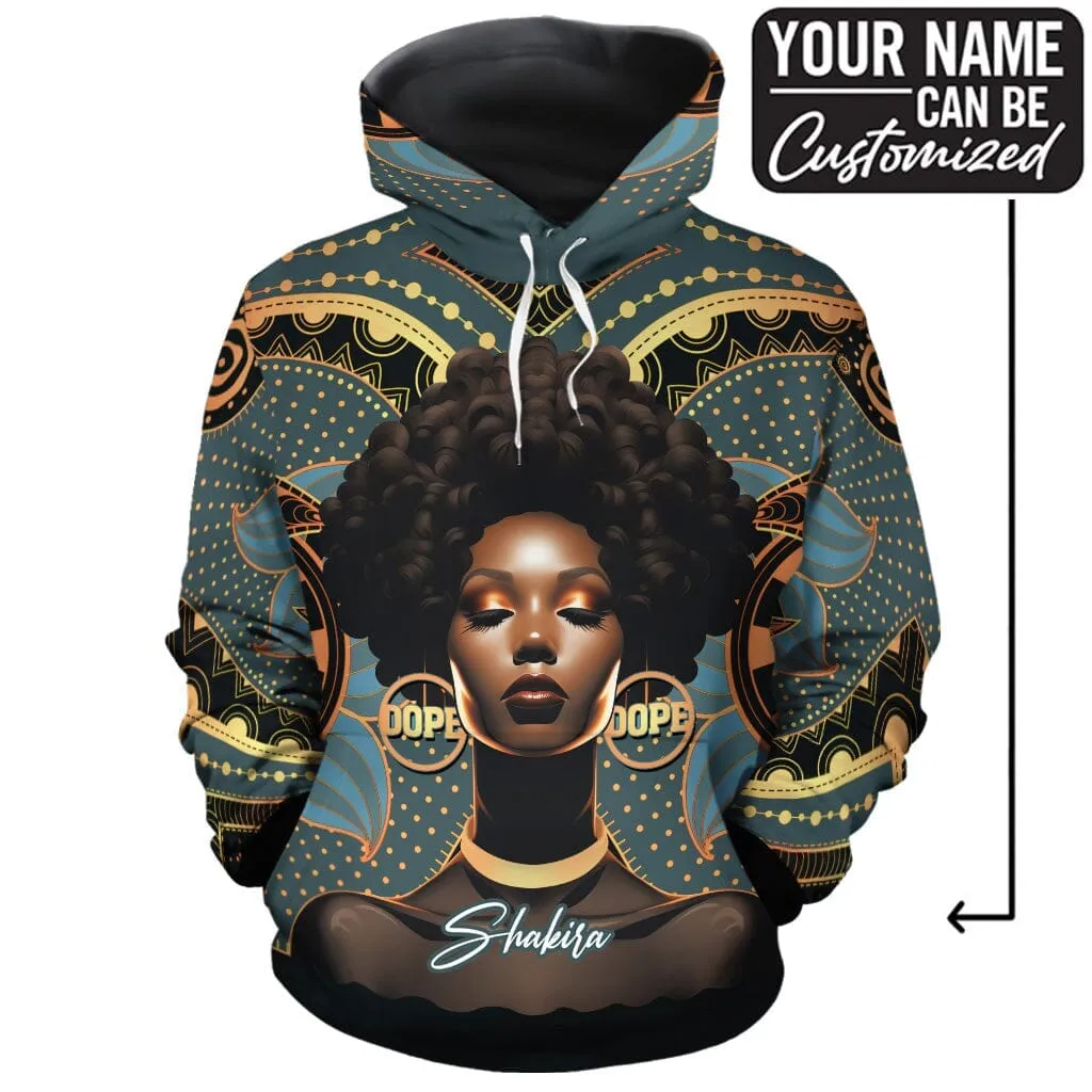 Powerful Woman in Patterns All-over Hoodie And Joggers Set