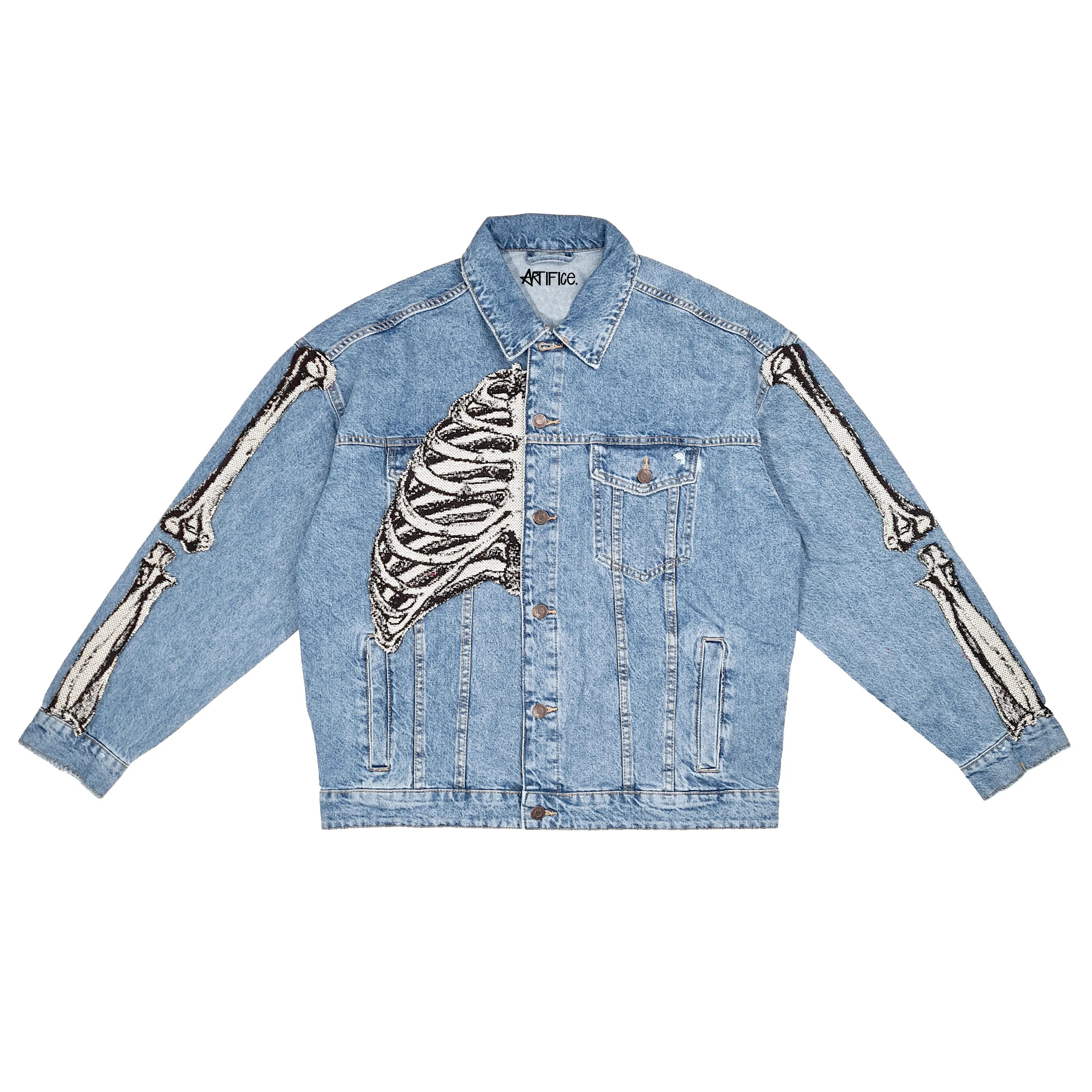 "Skull" Denim Blue Jacket Artifice.