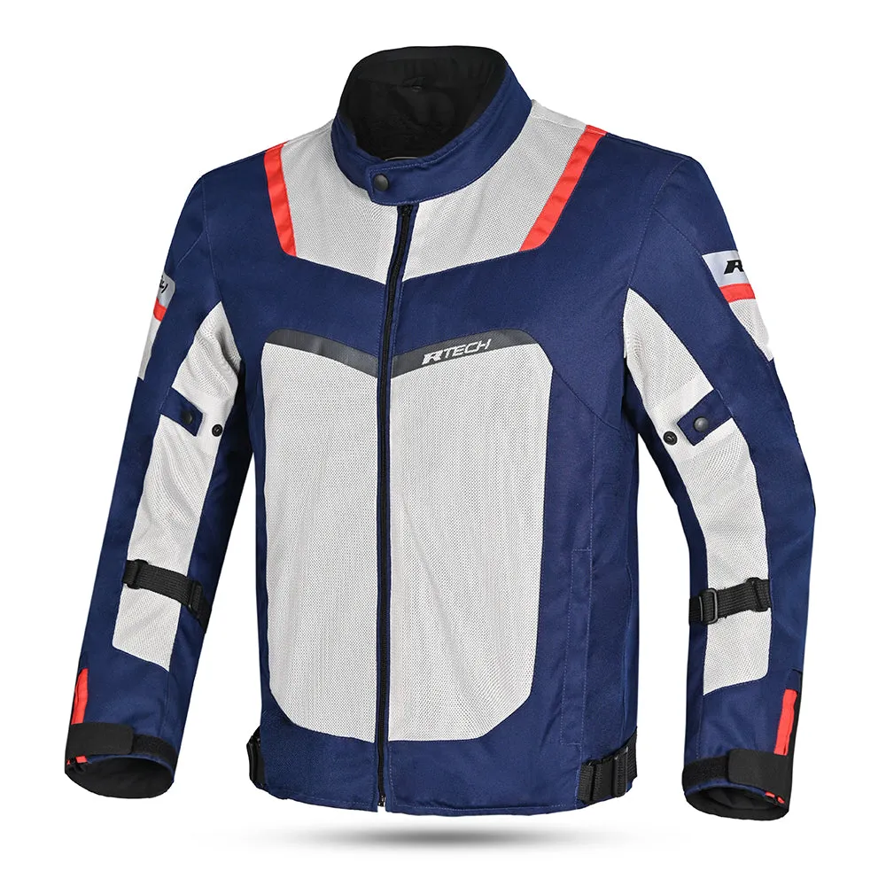 R Tech Spiral Mesh Motorcycle Jacket Blue/Ice/Red