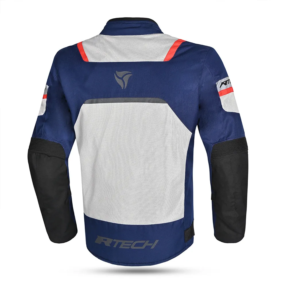 R Tech Spiral Mesh Motorcycle Jacket Blue/Ice/Red