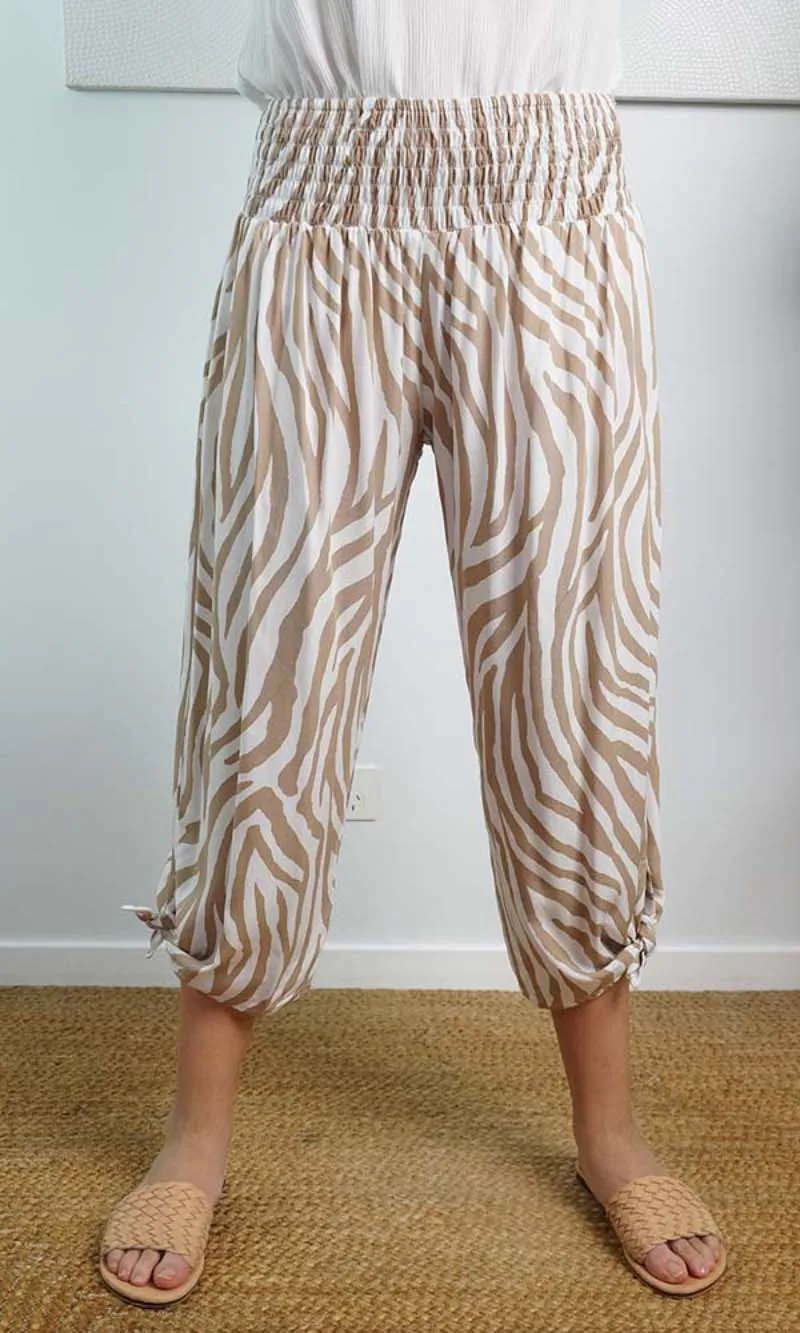 Rayon Pant Bazzar 3/4 Small Zebra