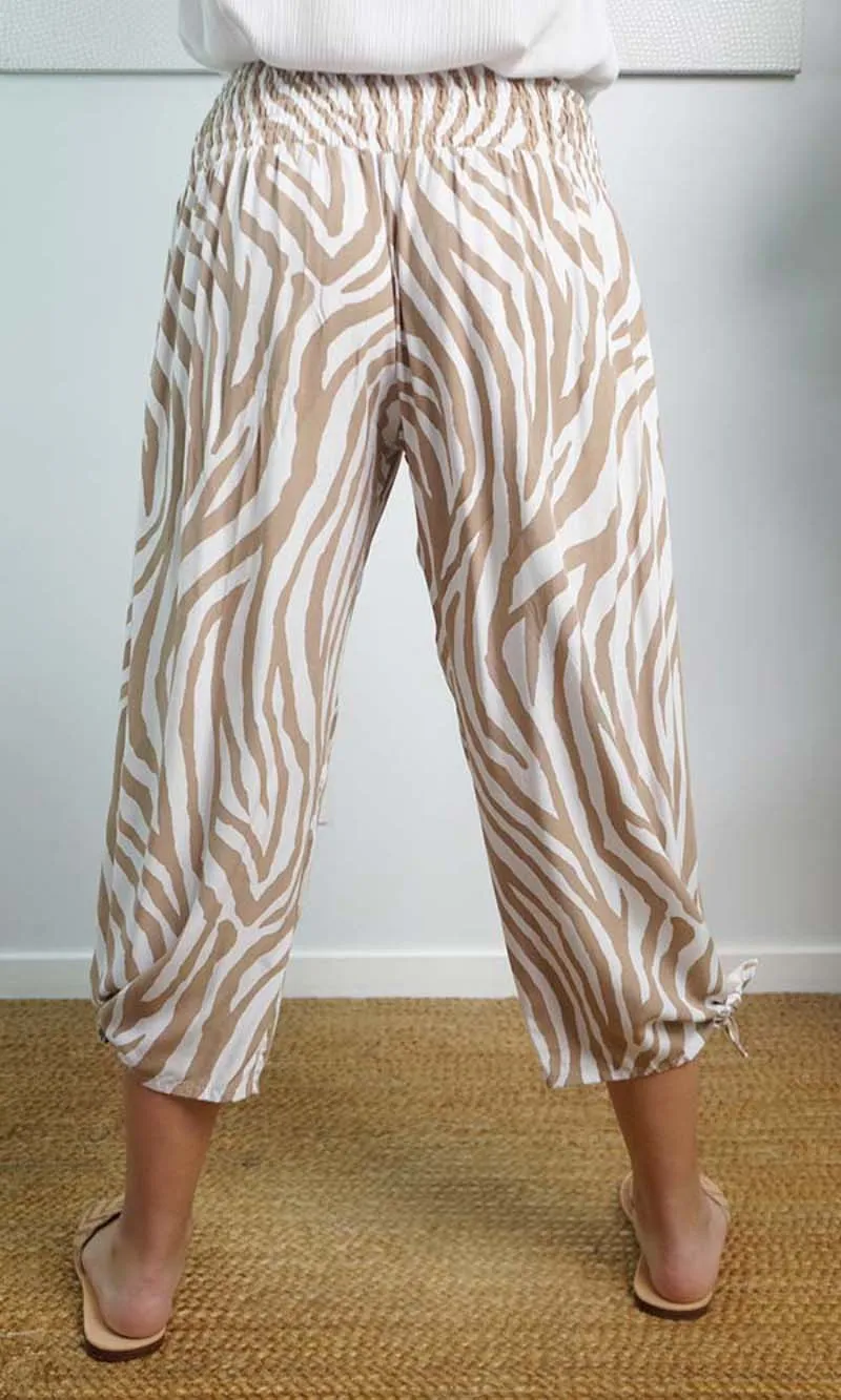 Rayon Pant Bazzar 3/4 Small Zebra