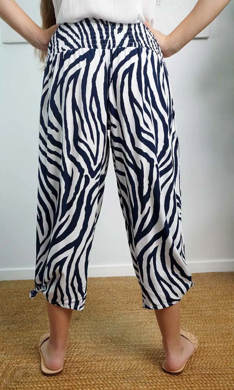 Rayon Pant Bazzar 3/4 Small Zebra