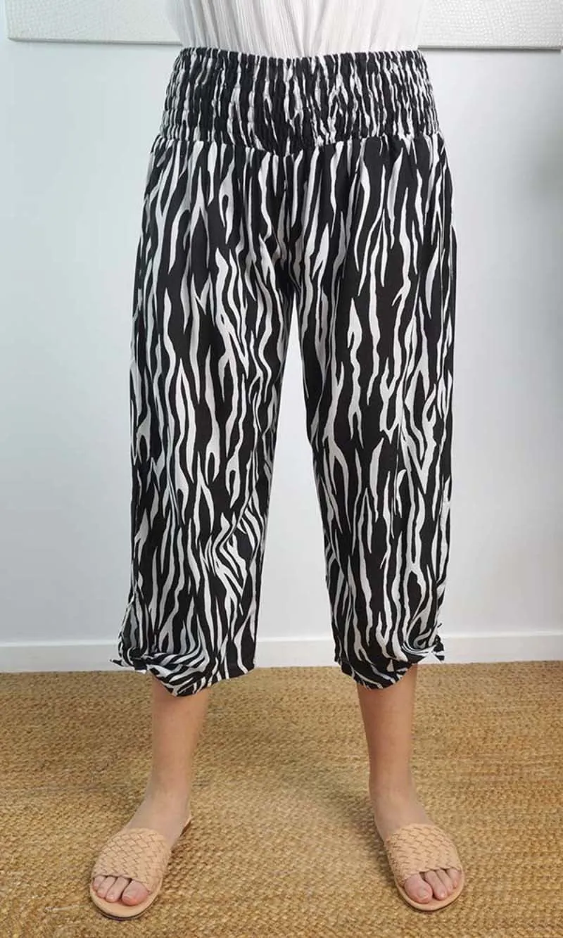 Rayon Pant Bazzar 3/4 Zebra