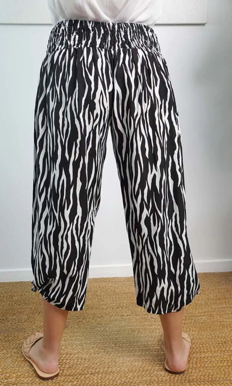 Rayon Pant Bazzar 3/4 Zebra