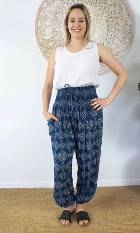 Rayon Pant Harem Katmandu Navy