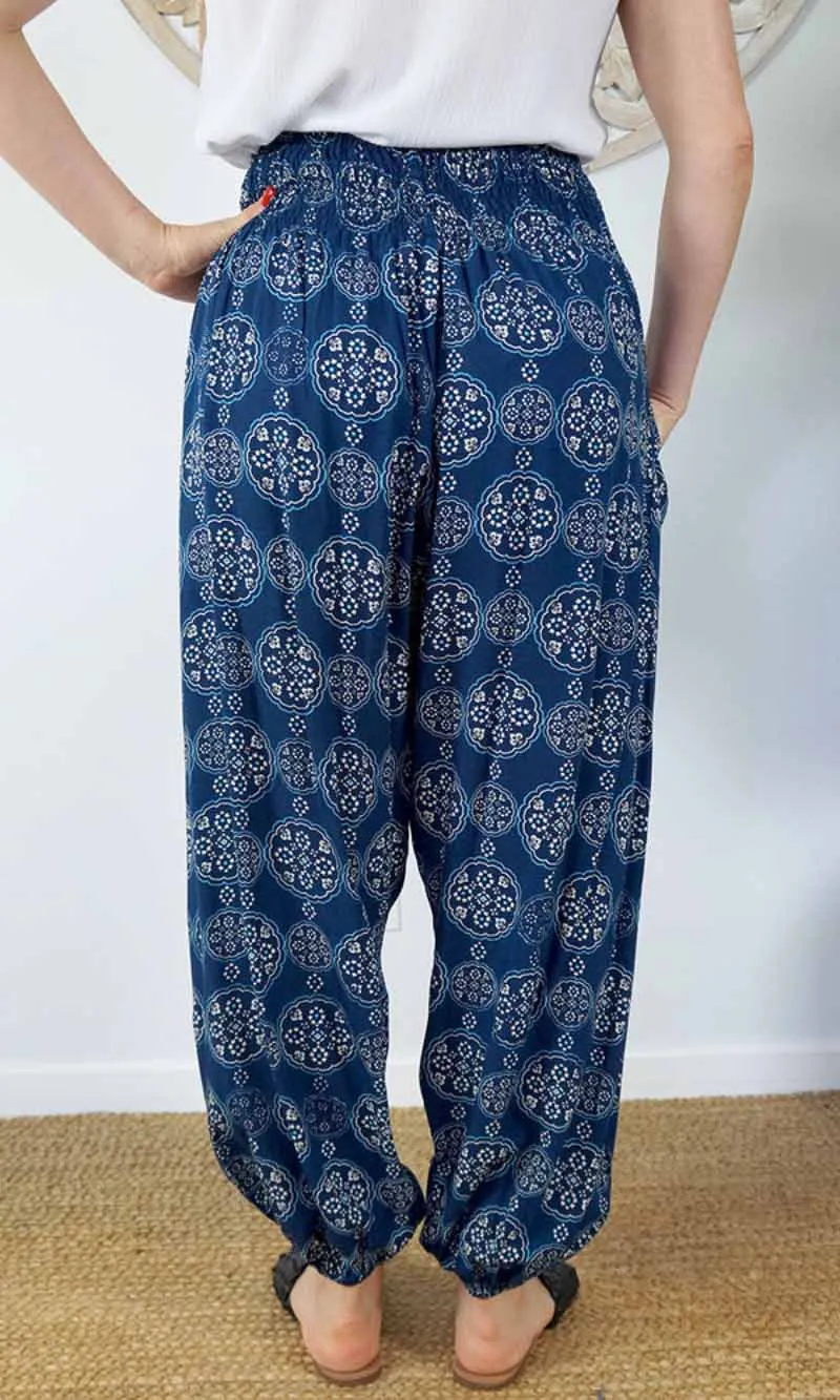 Rayon Pant Harem Katmandu Navy