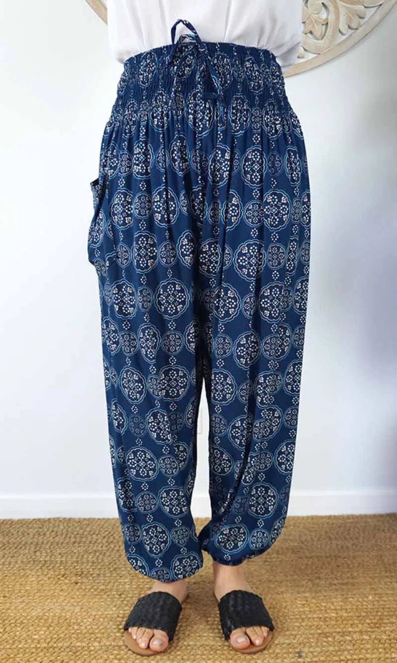 Rayon Pant Harem Katmandu Navy