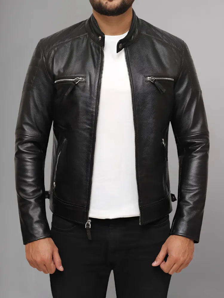 REVIT LANE BLACK LEATHER JACKET