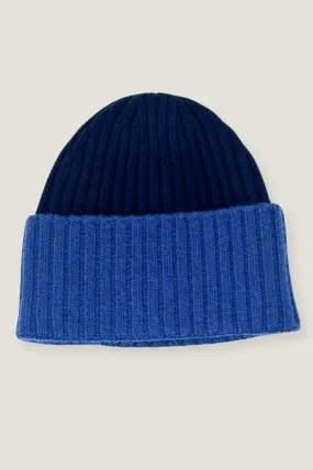 Ribbed Beanie | Navy/Blue