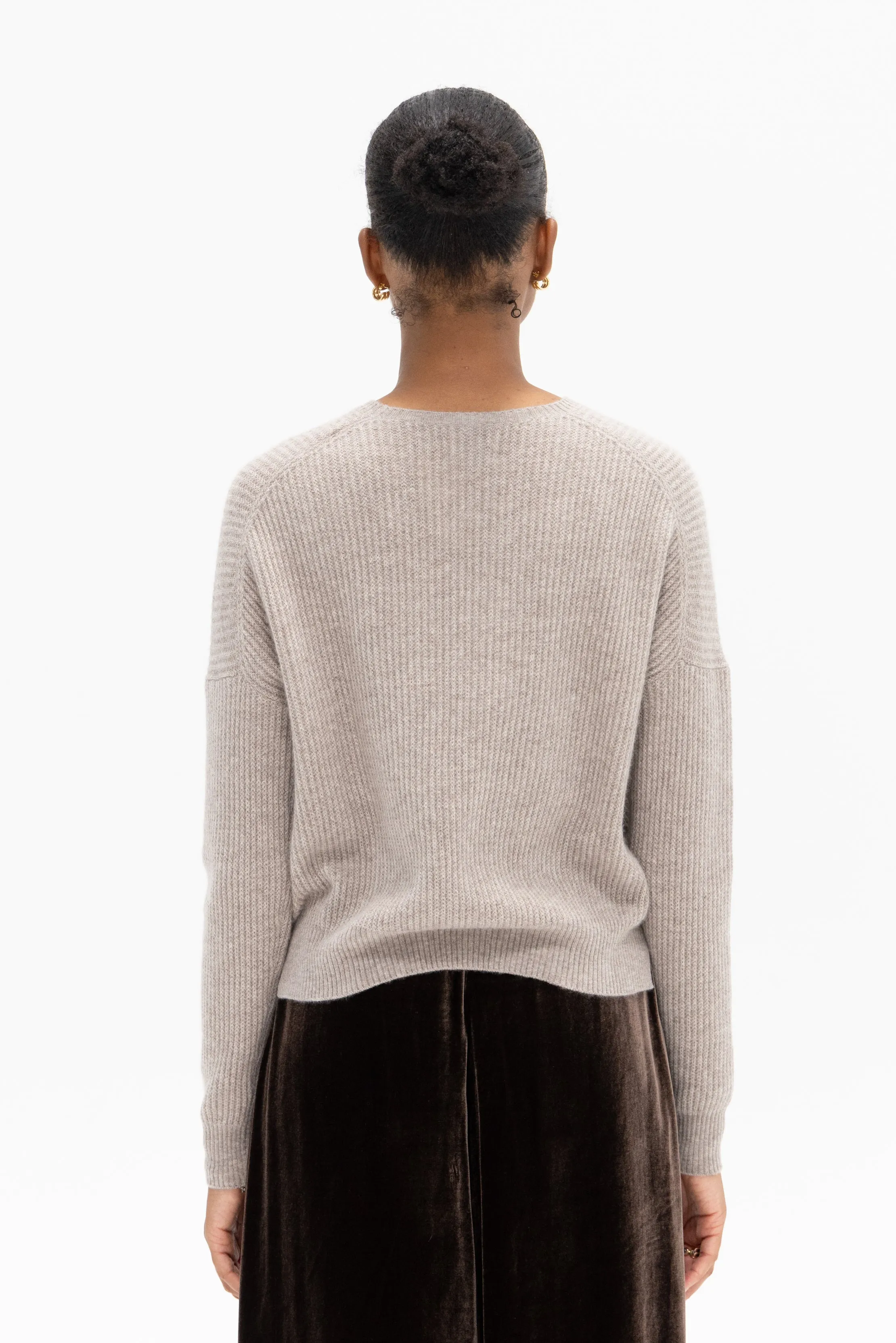 Ribbed Sweater, Fresh Pepper Melange