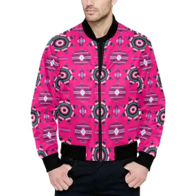 Rising Star Strawberry Moon Unisex Heavy Bomber Jacket with Quilted Lining