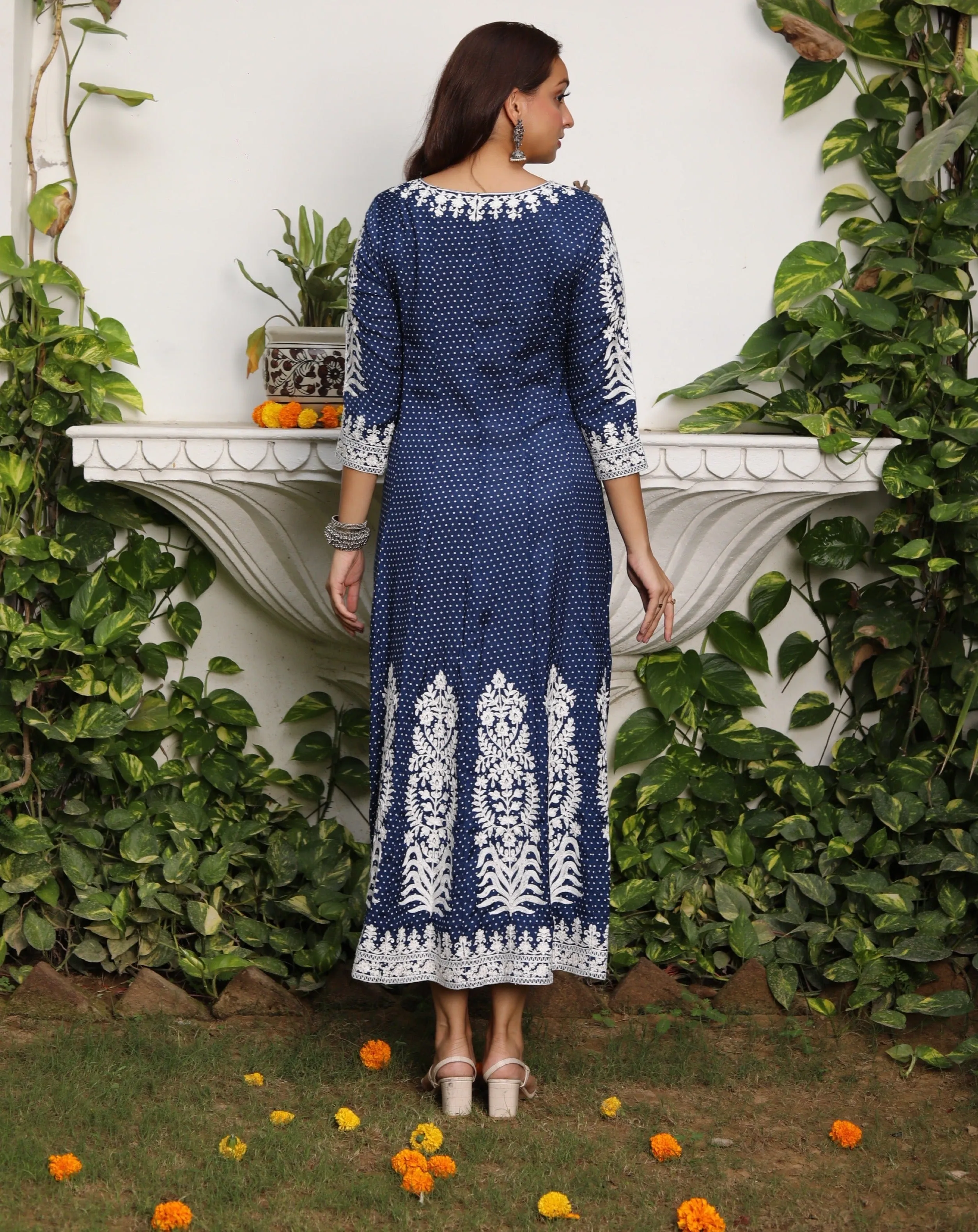 Roka Ritual Maxi Dress with Dupatta