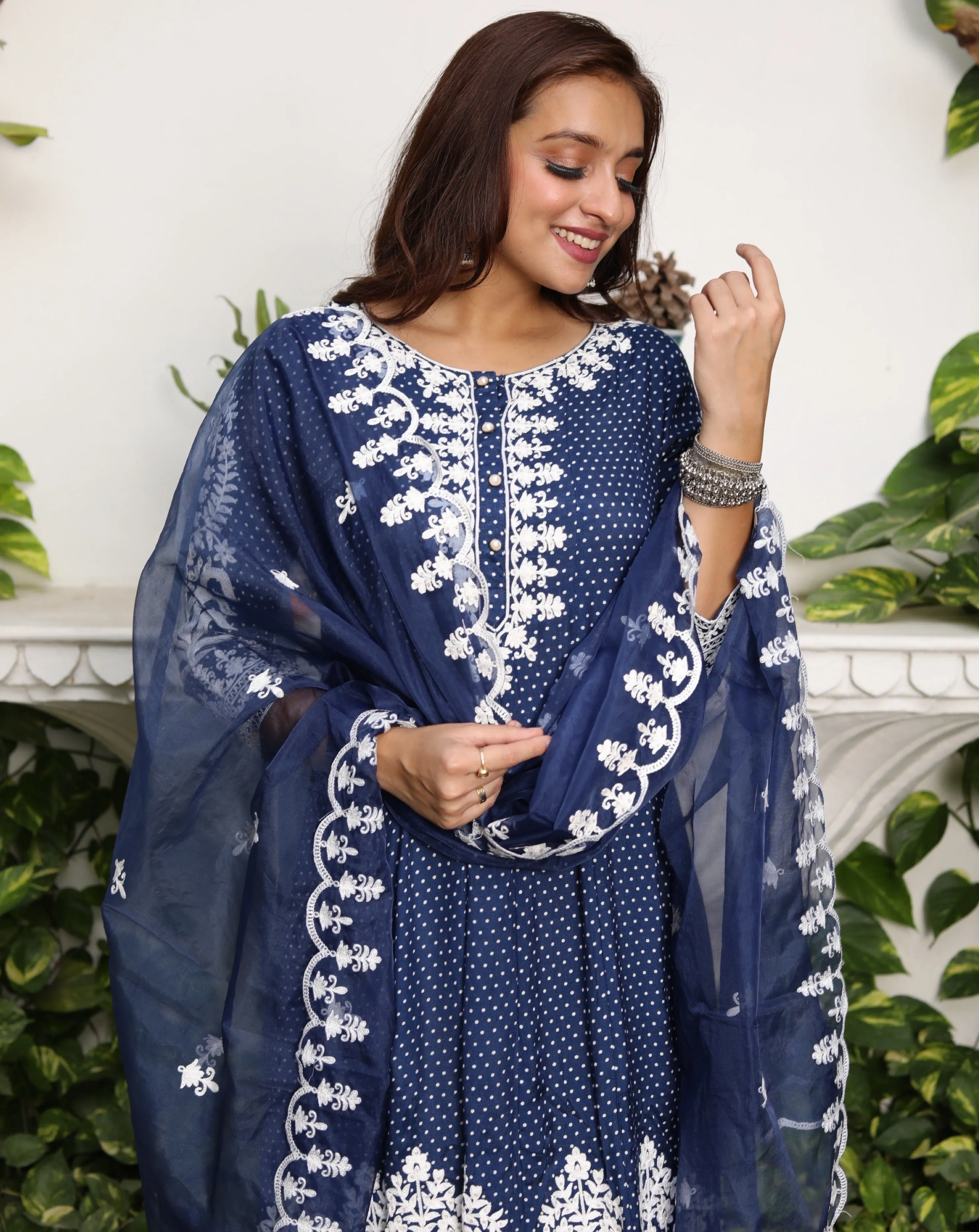 Roka Ritual Maxi Dress with Dupatta