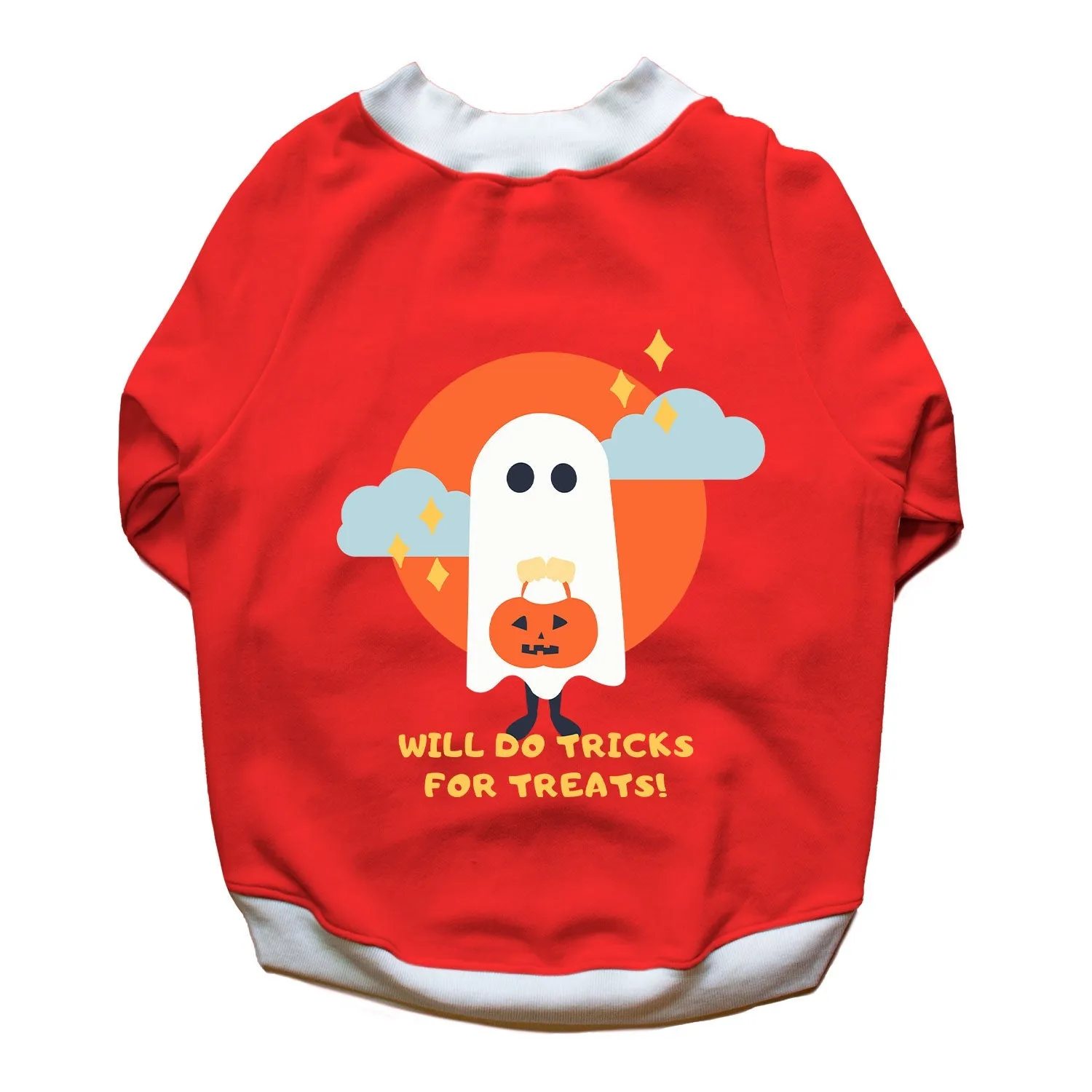 Ruse 'Basics' "Will Do Tricks For Treats" Printed Crew Neck Full Sleeve Sweatshirt For Dogs