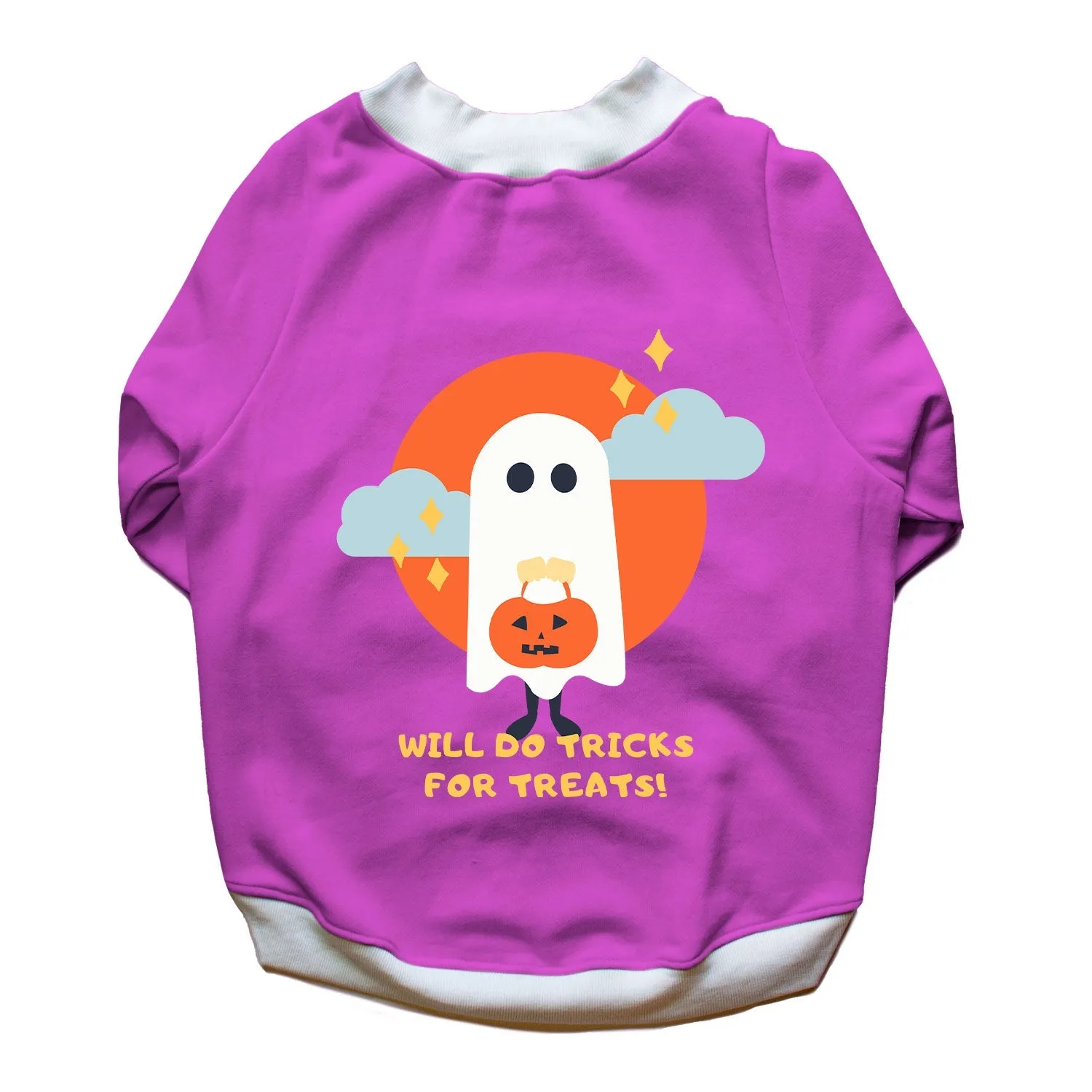 Ruse 'Basics' "Will Do Tricks For Treats" Printed Crew Neck Full Sleeve Sweatshirt For Dogs