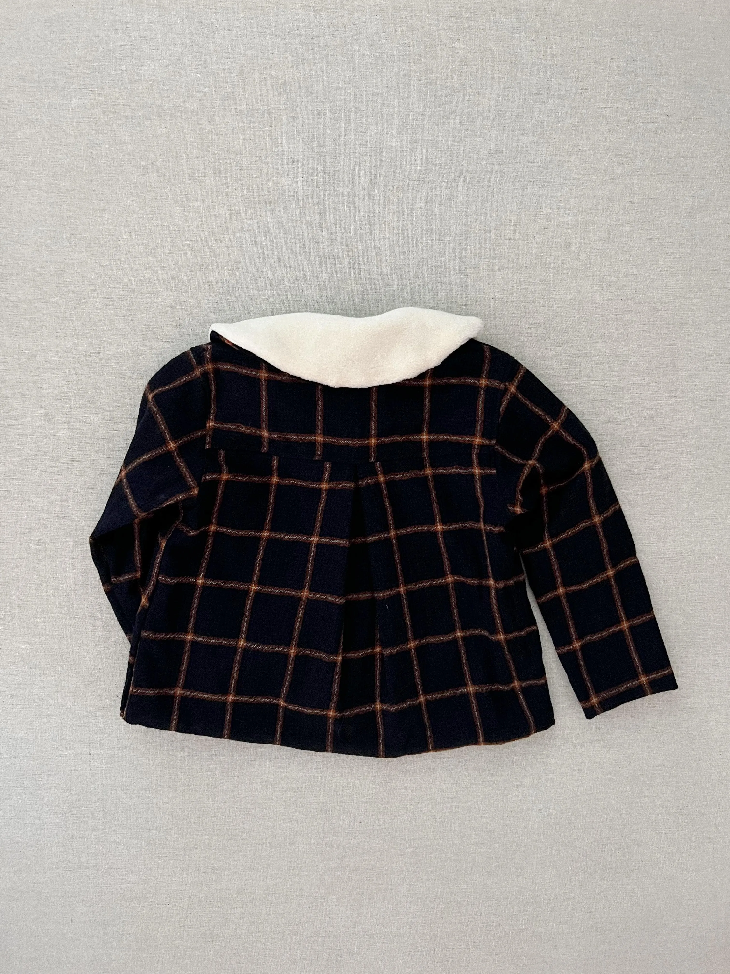 sailor jacket in wool plaid