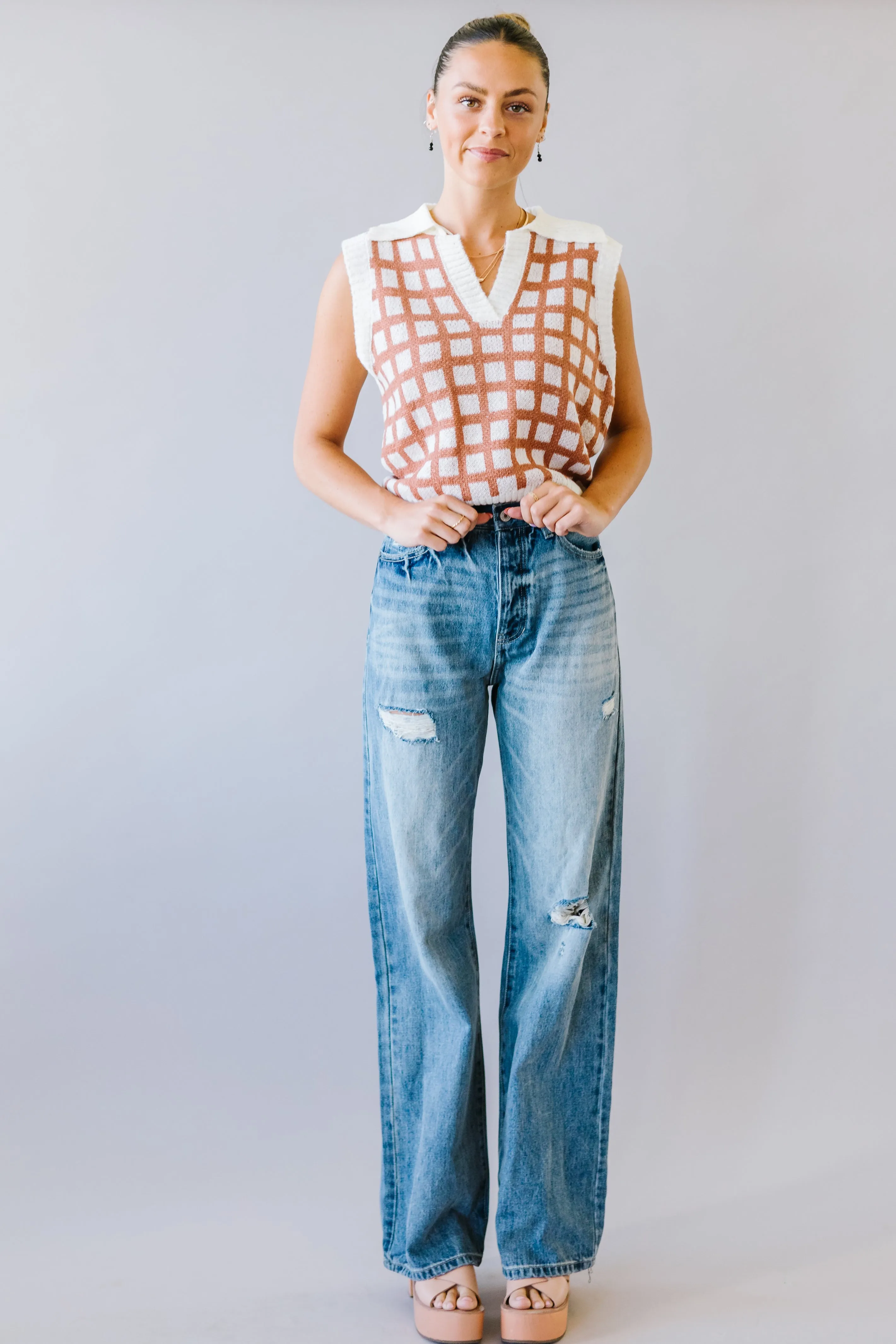 Schoolhouse Sweater Vest // Terracotta