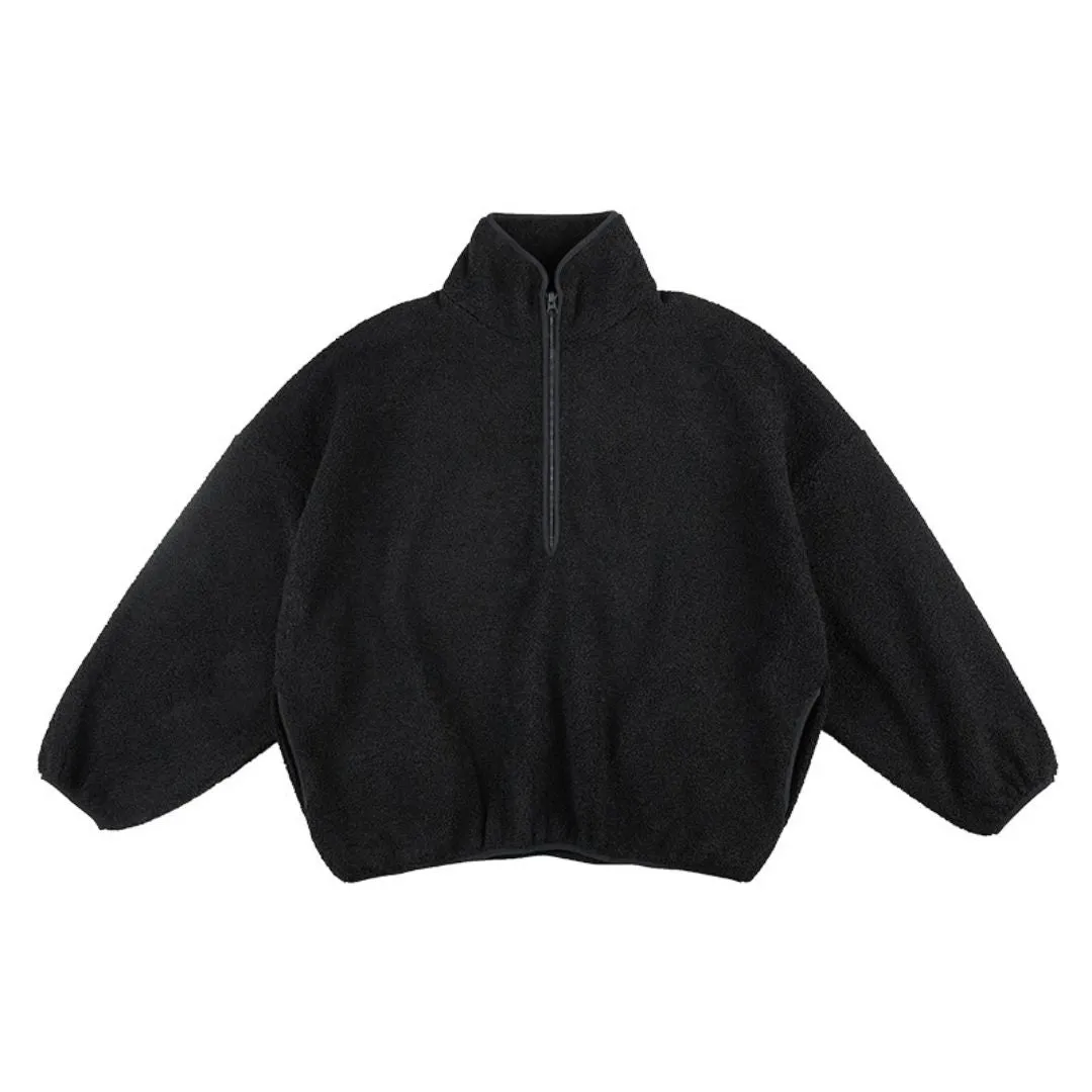 Sherpa Jacket With Half-Zip Closure