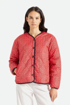 Sherpa Reversible Padded Jacket - Mars Red Praire Floral