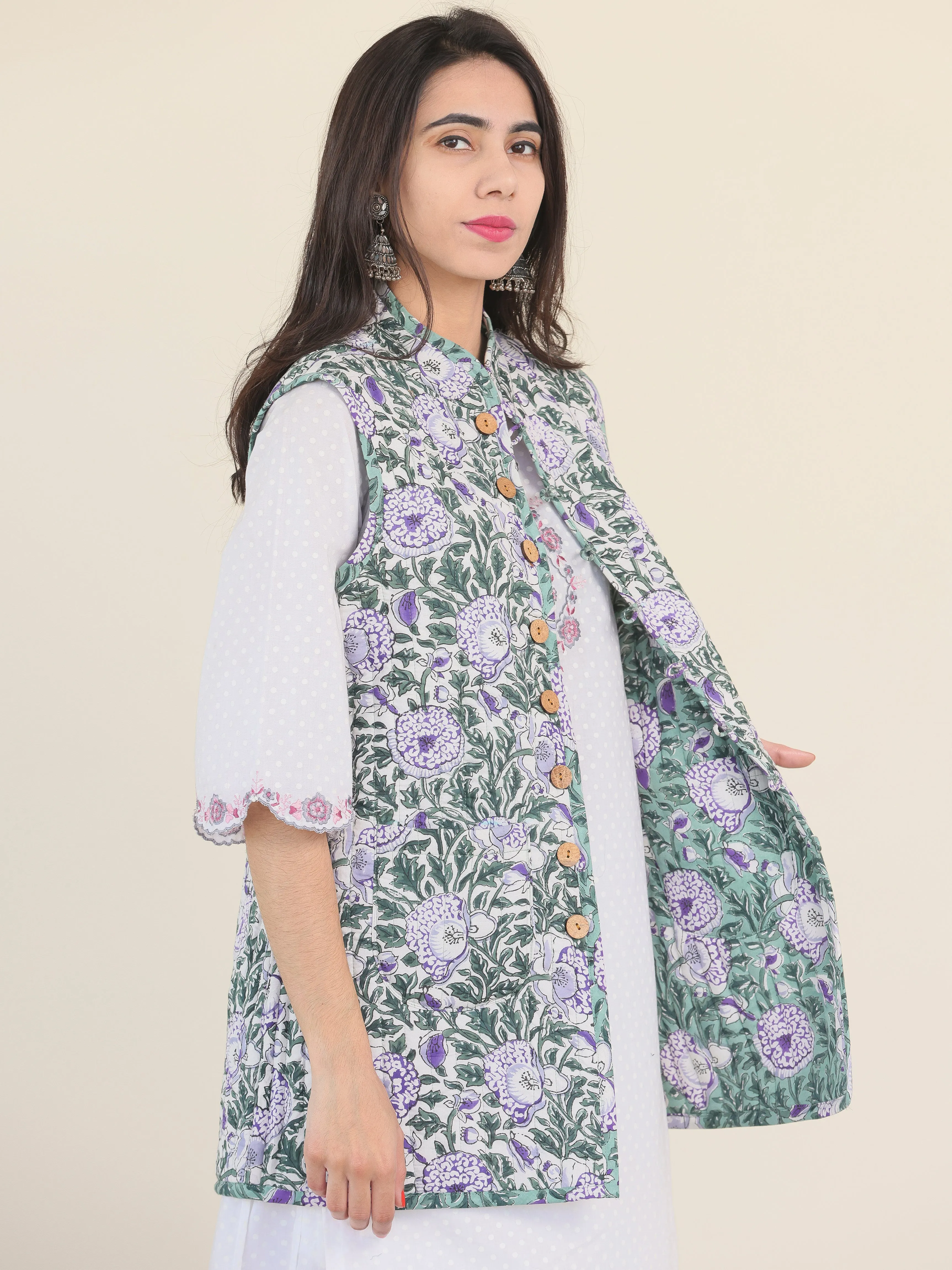 Shishir Nayan Quilted Reversible Sleeveless Jacket