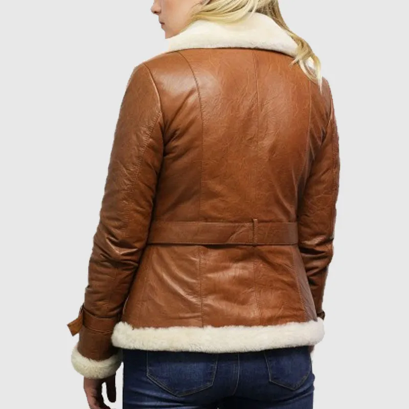 Shop Best Luxurious And Beautiful Women Tan Leather Blazer Jacket