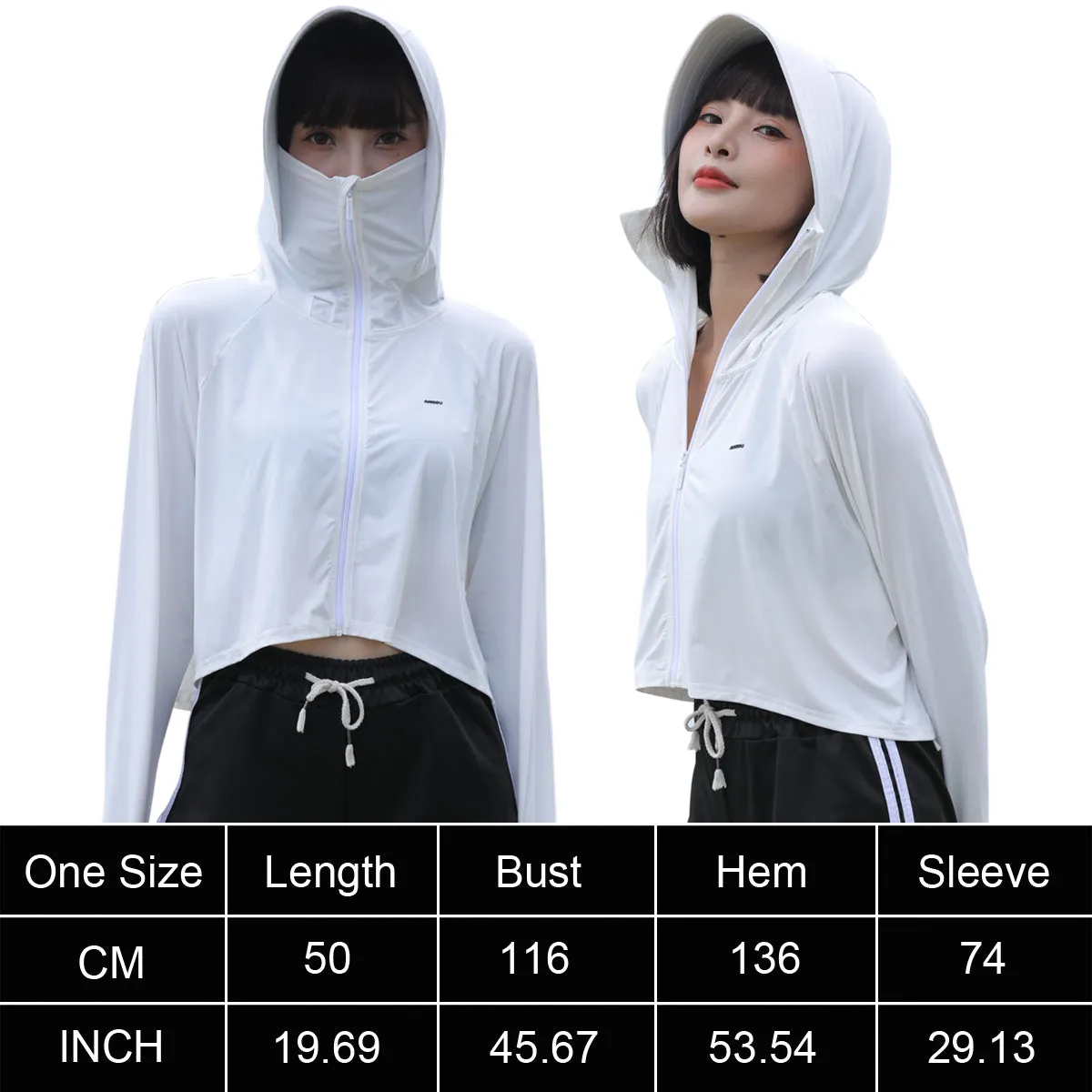 Sidiou Group Anniou YKK Zipper UPF50  Anti UV Jacket Sunscreen Summer Women's Hooded Breathable Quick Dry Bat Sleeve Cloak Sun Protection Clothing