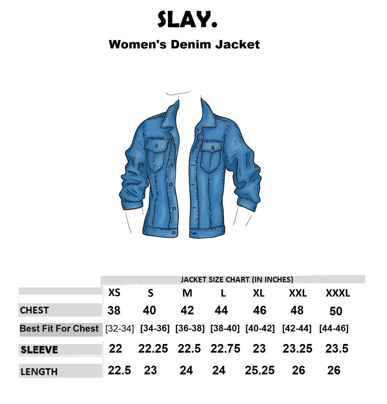 SLAY. Women's Black White Colorblock Denim Jacket